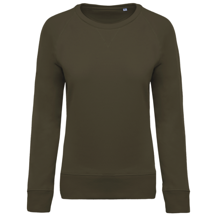 Sweat-shirt BIO col rond manches raglan femme