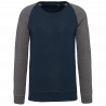 Sweat-shirt BIO bicolore col rond manches raglan homme