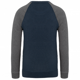 Sweat-shirt BIO bicolore col rond manches raglan homme (2)