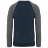 Sweat-shirt BIO bicolore col rond manches raglan homme
