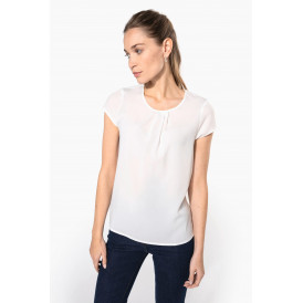 T-shirt crêpe manches courtes femme
