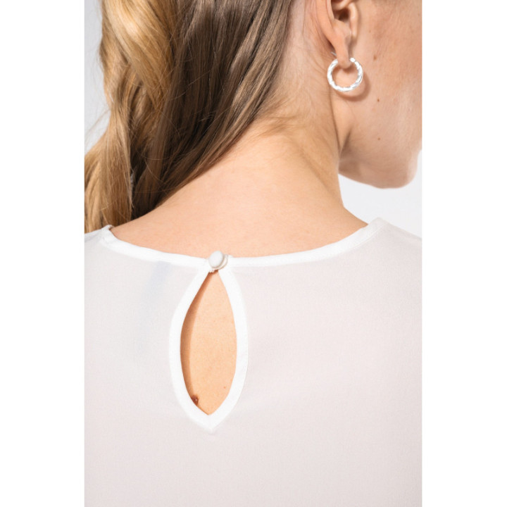 T-shirt crêpe manches courtes femme
