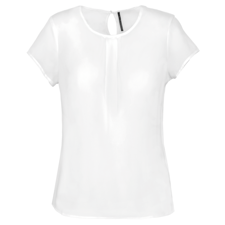 T-shirt crêpe manches courtes femme