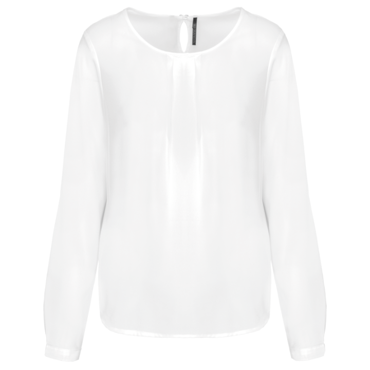 T-shirt crêpe manches longues femme