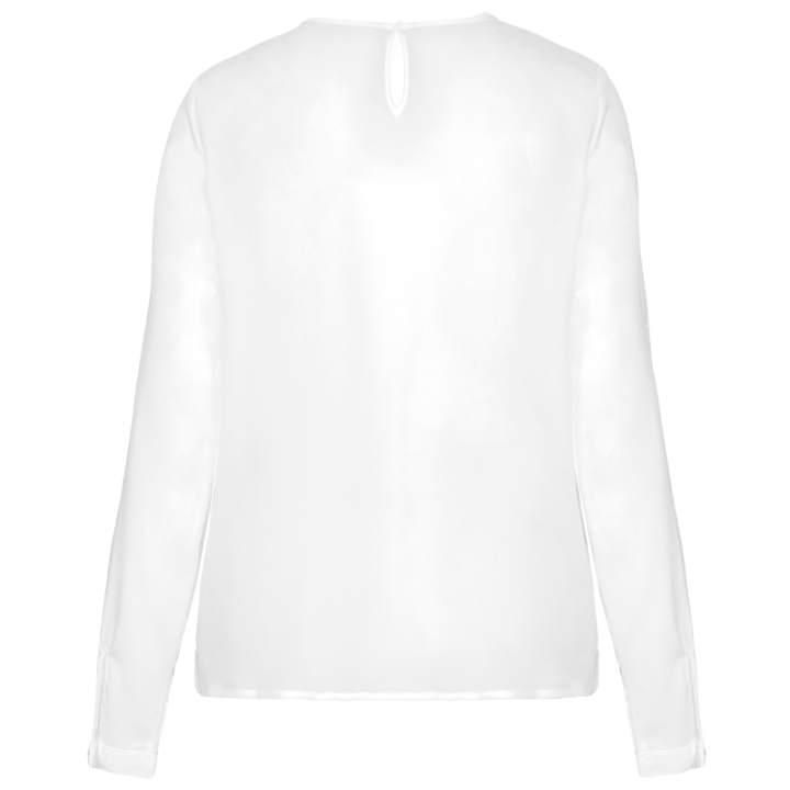 T-shirt crêpe manches longues femme