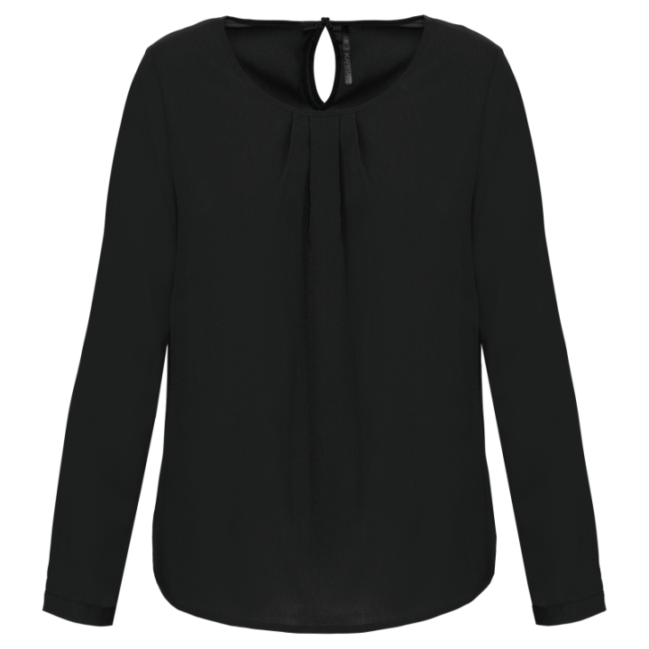 T-shirt crêpe manches longues femme