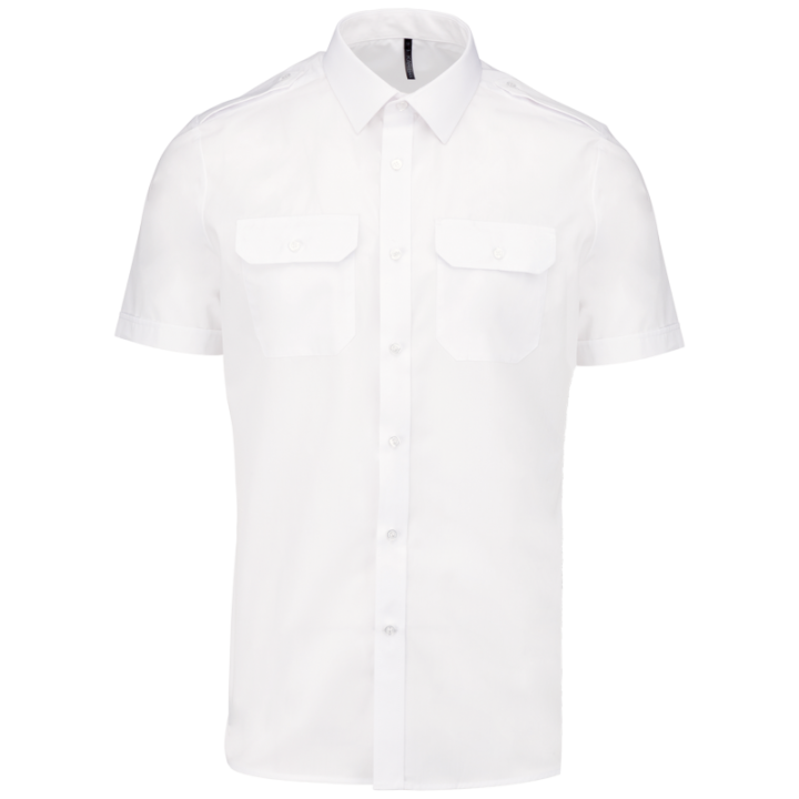 Chemise pilote manches courtes homme