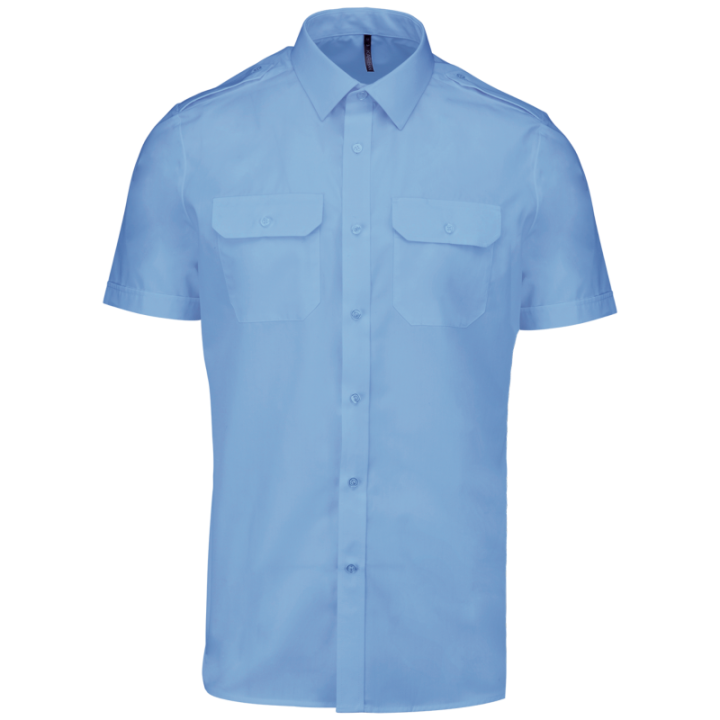 Chemise pilote manches courtes homme