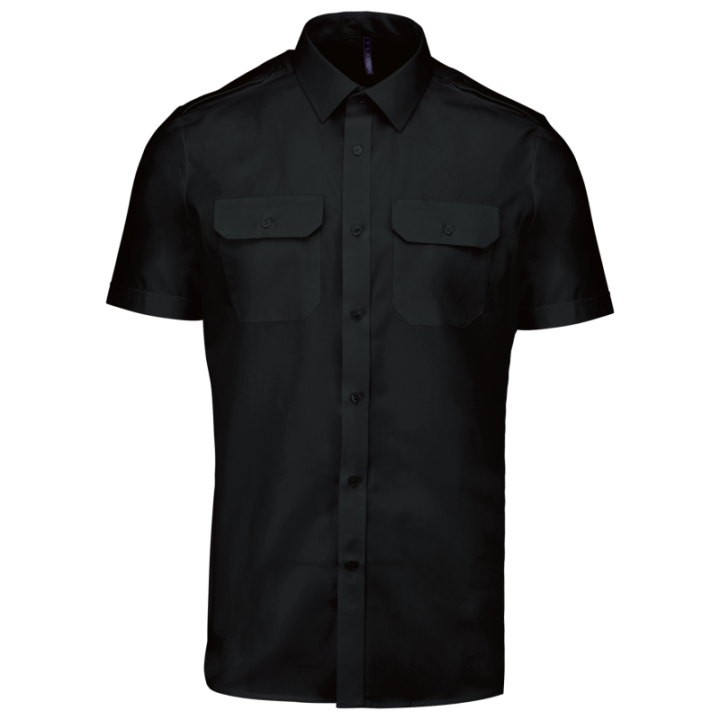 Chemise pilote manches courtes homme