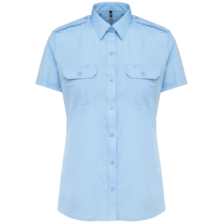 Chemise pilote manches courtes femme