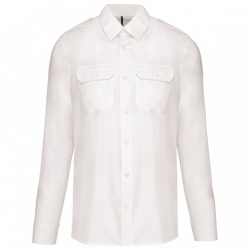 Chemise pilote manches longues homme