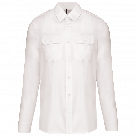 Chemise pilote manches longues homme