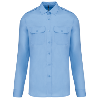 Chemise pilote manches longues homme