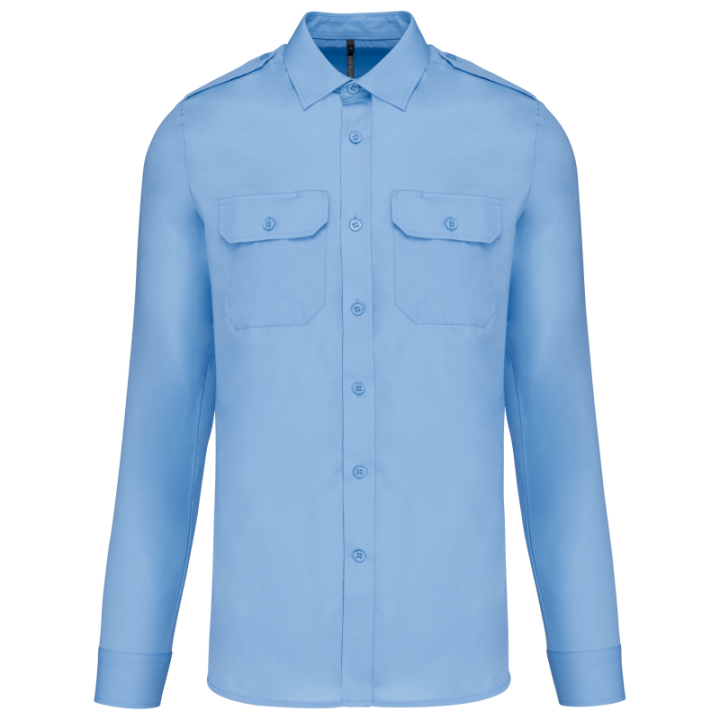 Chemise pilote manches longues homme