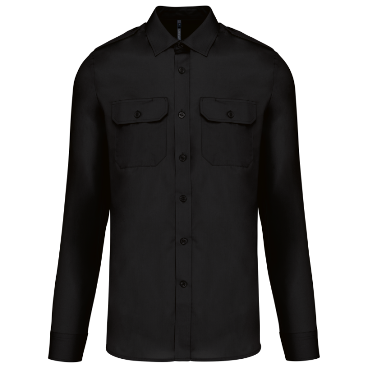 Chemise pilote manches longues homme