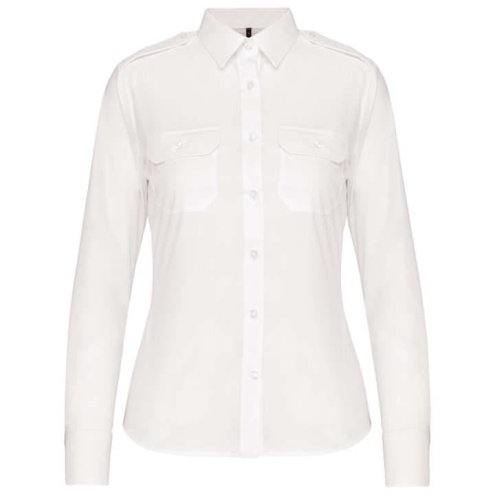 Chemise pilote manches longues femme
