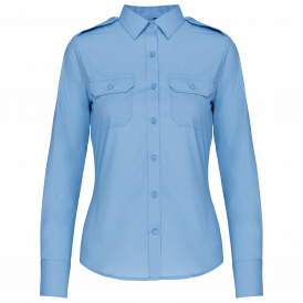 Chemise pilote manches longues femme