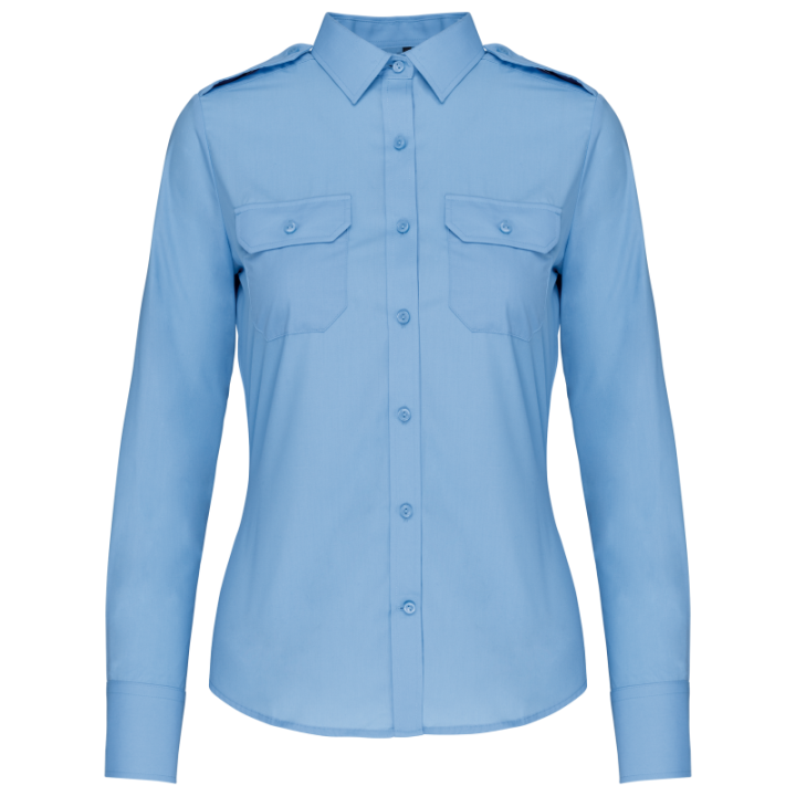 Chemise pilote manches longues femme