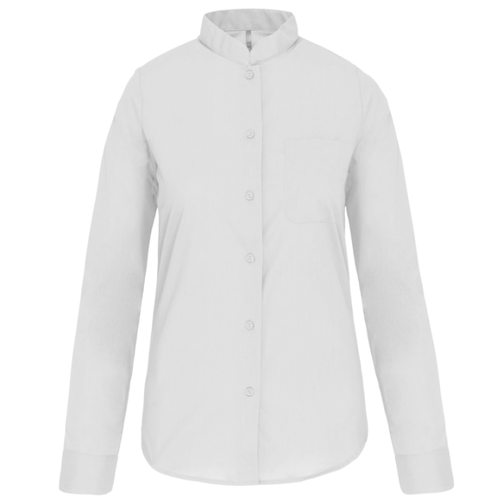 Chemise col mao manches longues femme Kariban