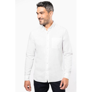 Chemise oxford lavée manches longues homme