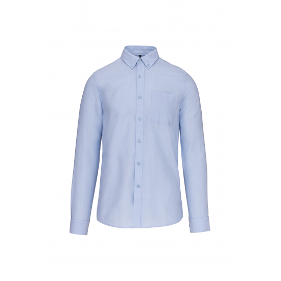 Chemise oxford lavée manches longues homme