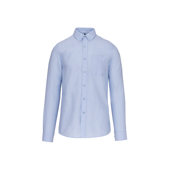 Chemise oxford lavée manches longues homme