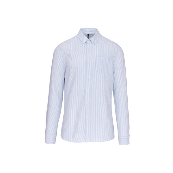 Chemise oxford lavée manches longues homme