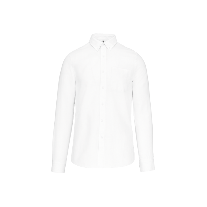 Chemise oxford lavée manches longues homme