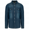 Chemise denim manches longues homme