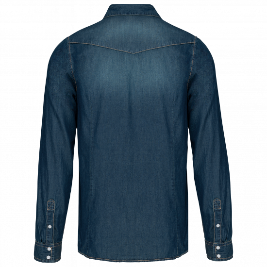 Chemise denim manches longues homme
