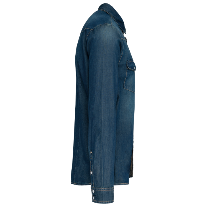 Chemise denim manches longues homme