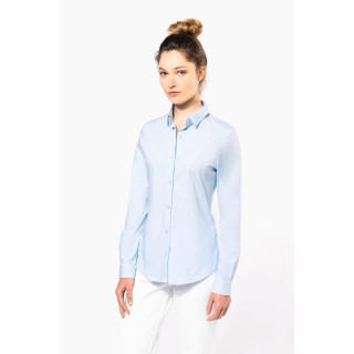 Chemise femme manches longues coton / élasthanne kariban