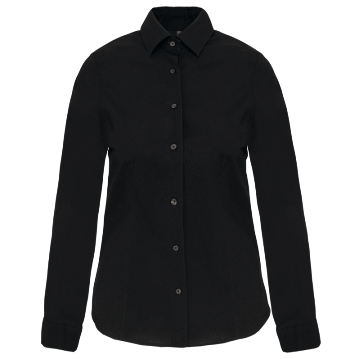 Chemise femme manches longues coton / élasthanne kariban