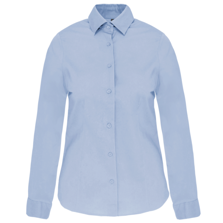 Chemise femme manches longues coton / élasthanne kariban