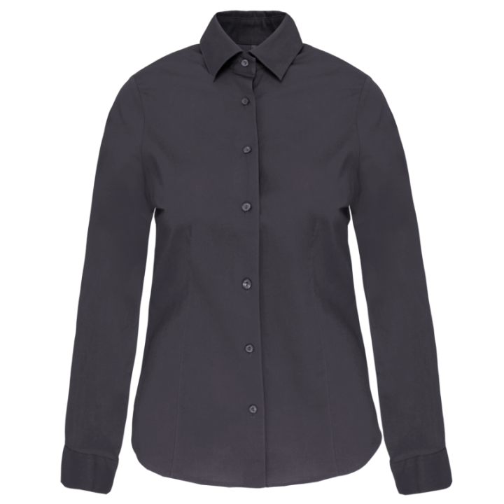 Chemise femme manches longues coton / élasthanne kariban