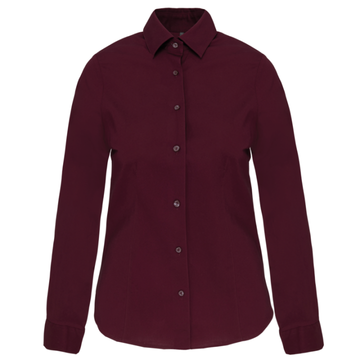 Chemise femme manches longues coton / élasthanne kariban