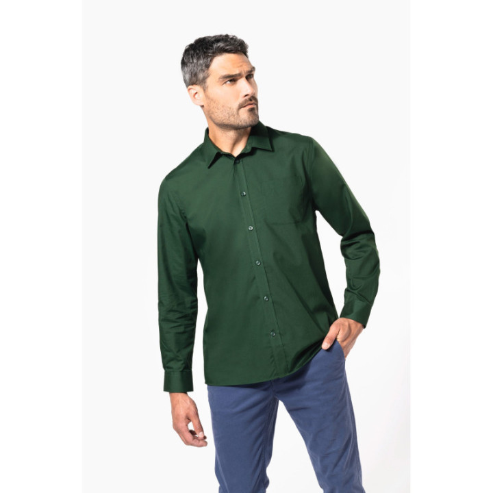 Chemise polycoton manches longues jofrey kariban