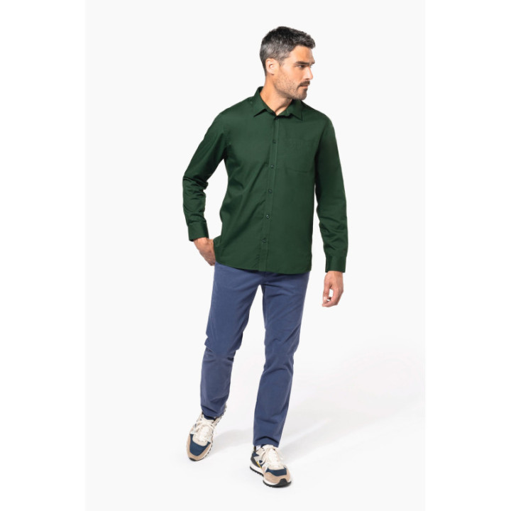 Chemise polycoton manches longues jofrey kariban