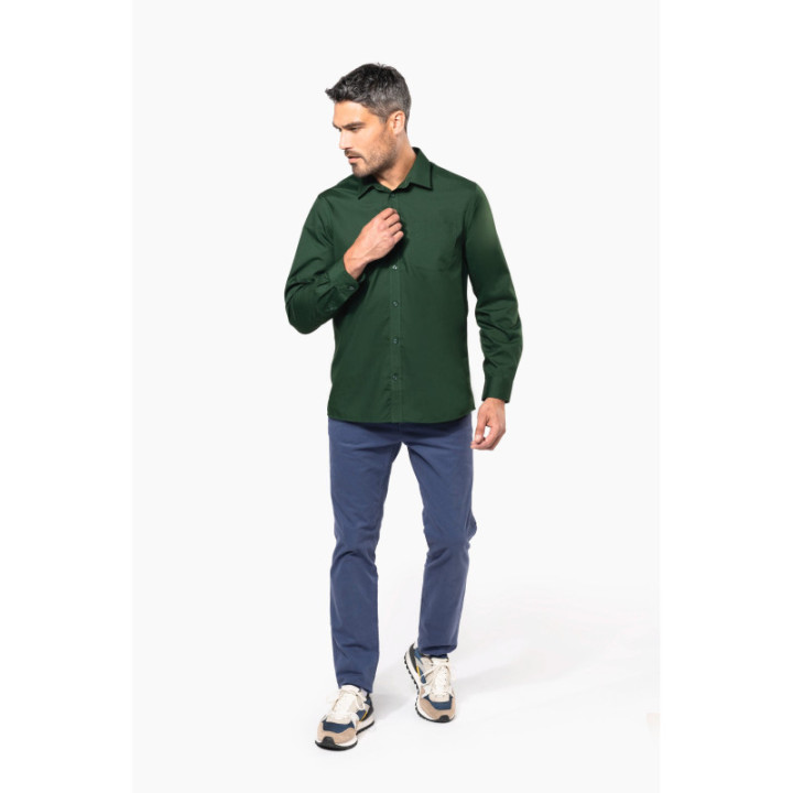 Chemise polycoton manches longues jofrey kariban