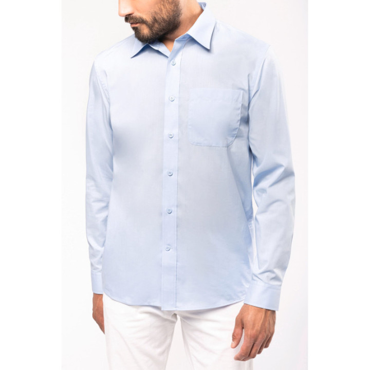 Chemise polycoton manches longues jofrey kariban