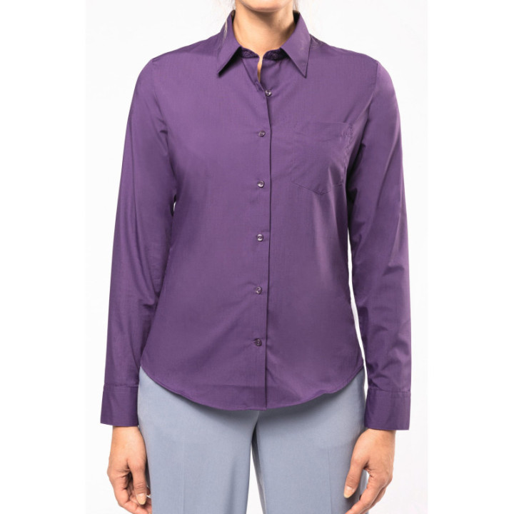 Chemise femme manches longues polycoton jessica kariban