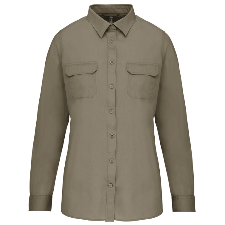 Chemise safari manches longues femme