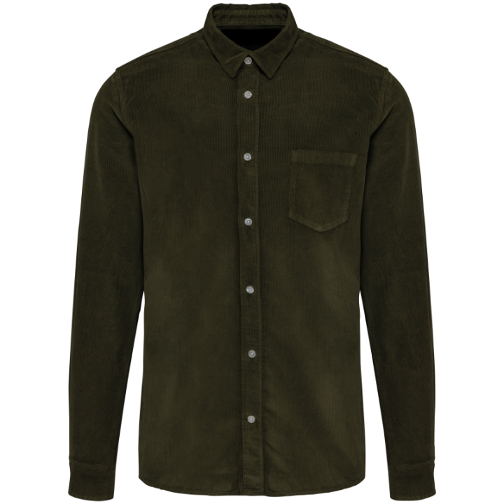 Chemise manches longues en velours homme chic et urbain