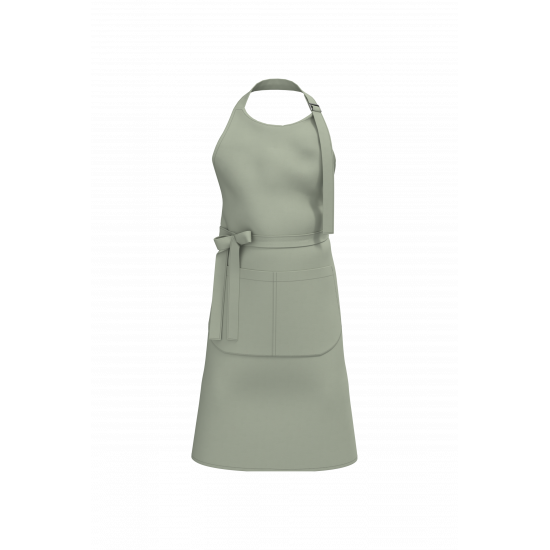 Tablier à bavette en tissu 100% coton biologique avec une poche avant