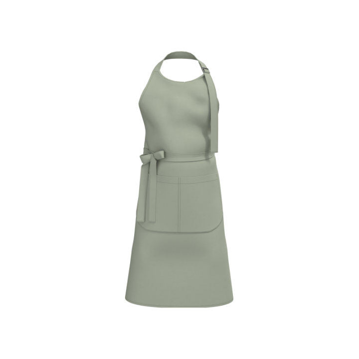 Tablier à bavette en coton bio avec poche