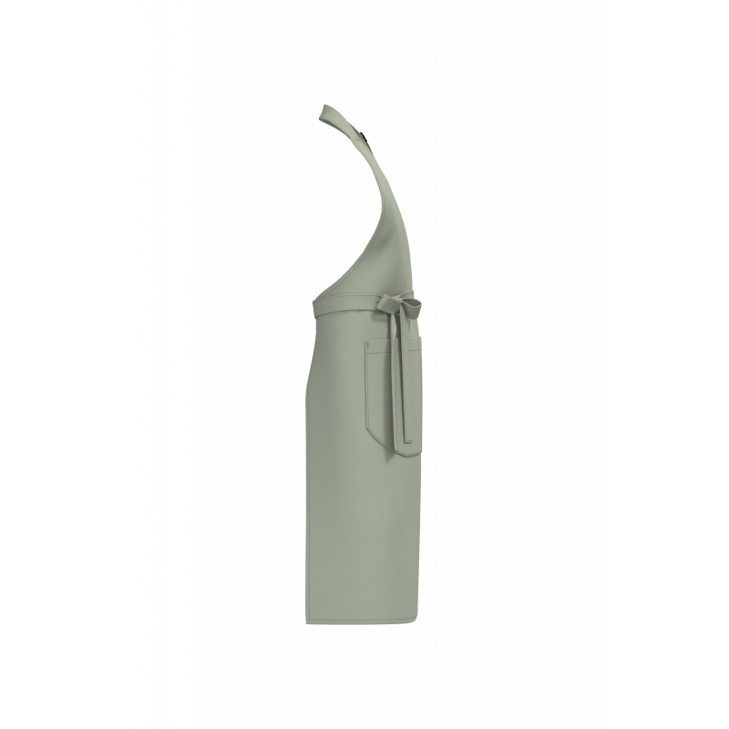 Tablier à bavette en tissu 100% coton biologique avec une poche avant