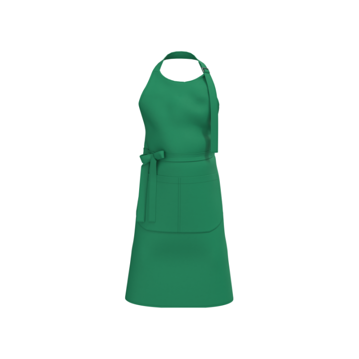Tablier à bavette en coton bio avec poche