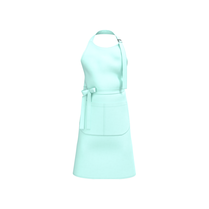 Tablier à bavette en coton bio avec poche