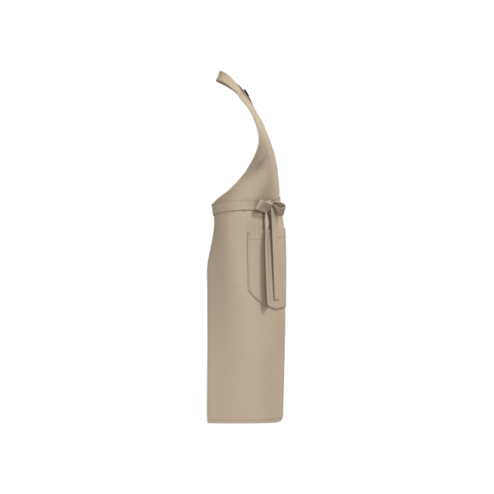 Tablier à bavette en coton bio avec poche