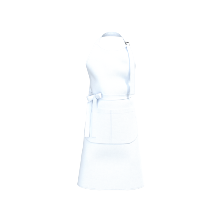 Tablier à bavette en coton bio avec poche
